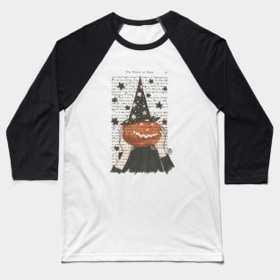 Pumpkin Witch Baseball T-Shirt